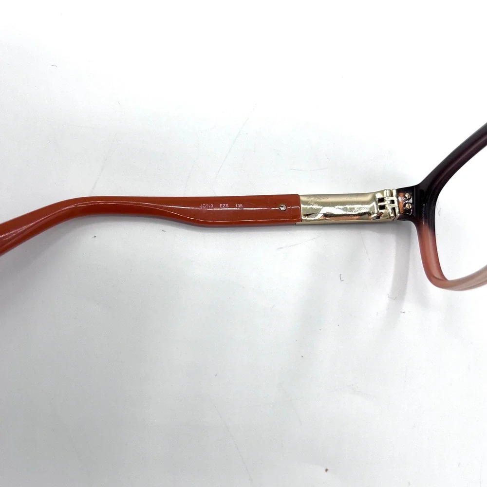 Jimmy Choo JC110 53-15-135 Burgundy Peach Ombre Crystal Eyeglasses Frames Only